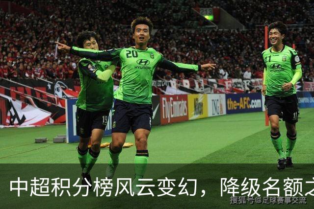 中超积分榜风云变幻，降级名额之争加剧